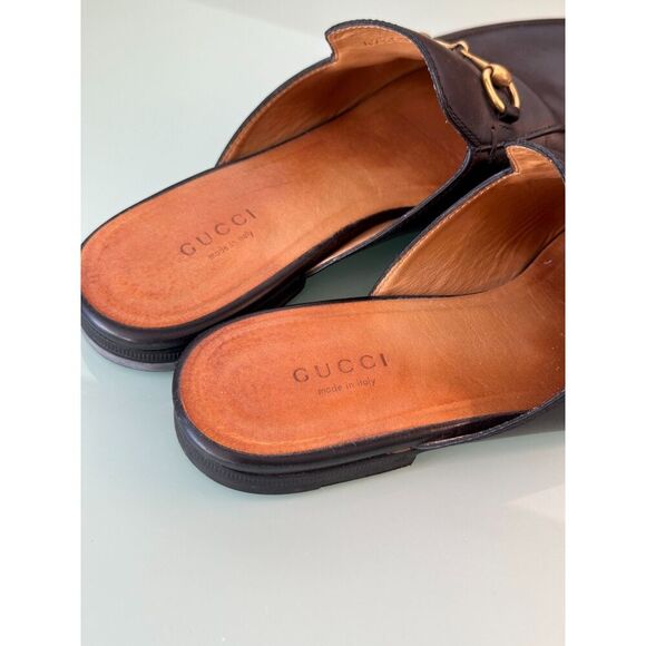 Gucci Princetown Leather Mules with Horsebit – Black – Size 37.5 - Picture 6 of 11